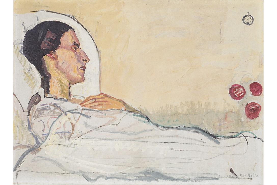 Woman in hospital bed