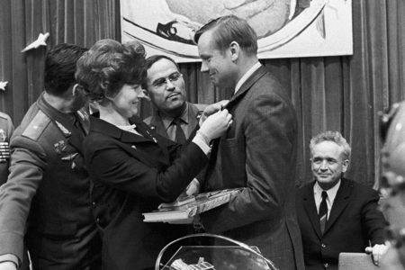 Valentina Tereshkova and Neil Armstrong