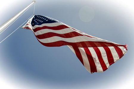 American flag at Half Mast