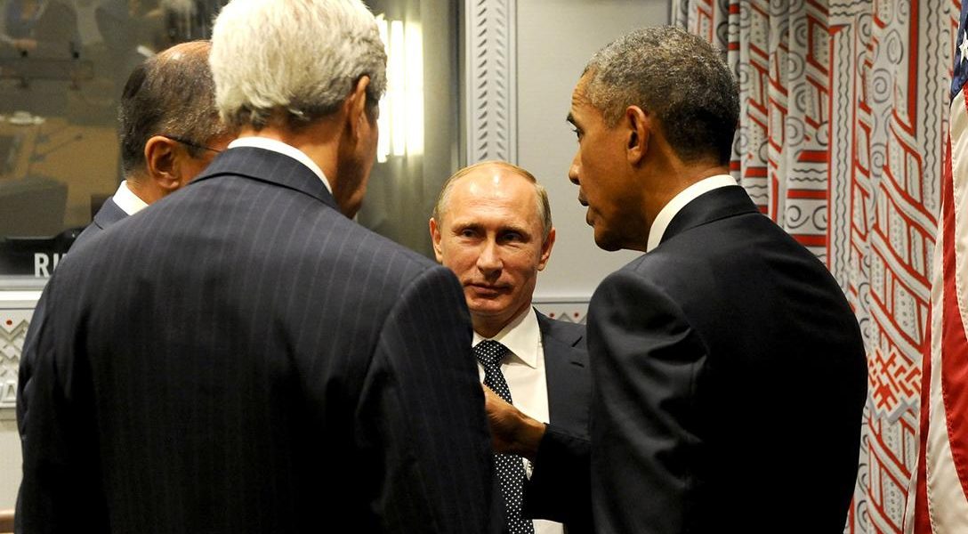 Vladimir Putin, John Kerry, Barack Obama