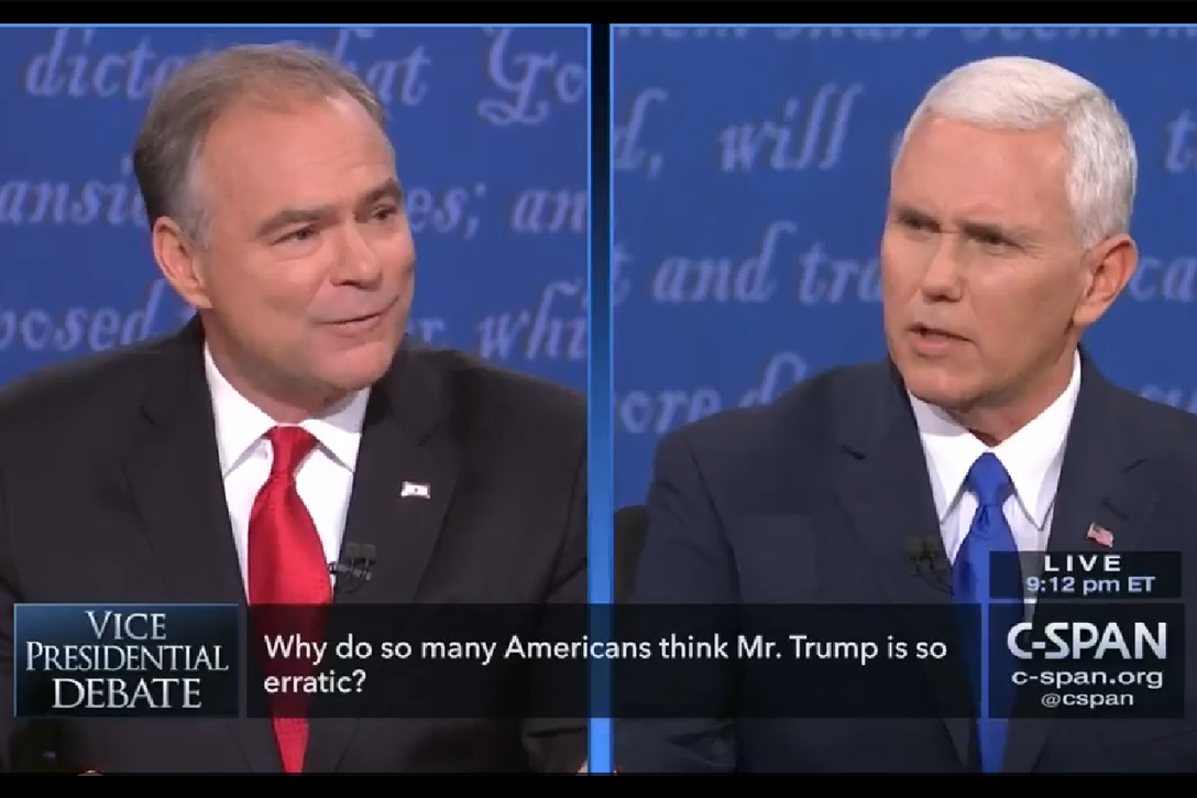 Tim Kaine, Mike Pence, Vice Presidential debate