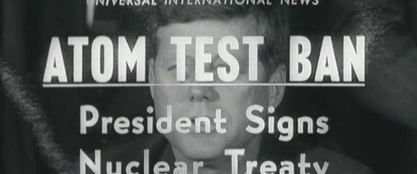 President Signs Nuclear Treaty, JFK, Newsreel