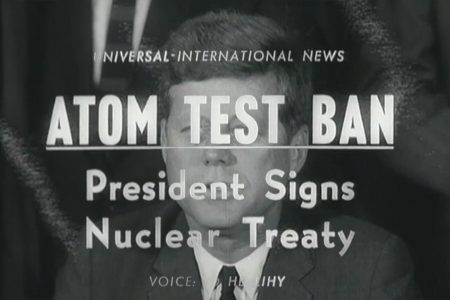 President Signs Nuclear Treaty, JFK, Newsreel