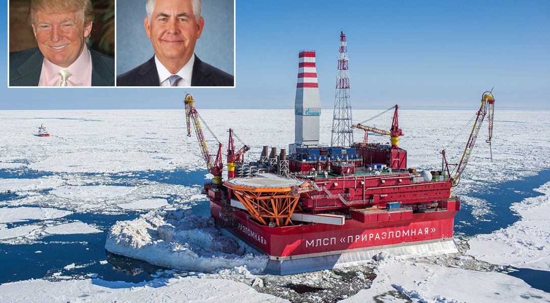 Russian oil rig, Donald Trump, Rex Tillerson