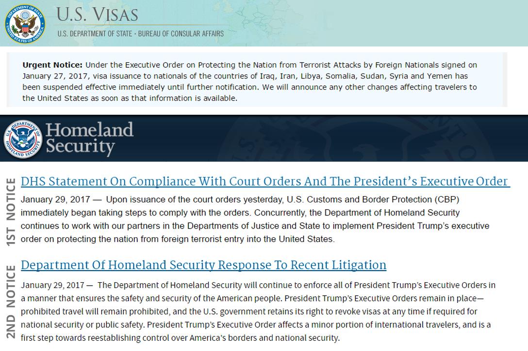 Department of State, Department of Homeland Security