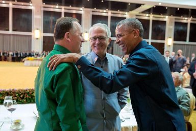 John Key, Malcolm Turnbull, Barack Obama