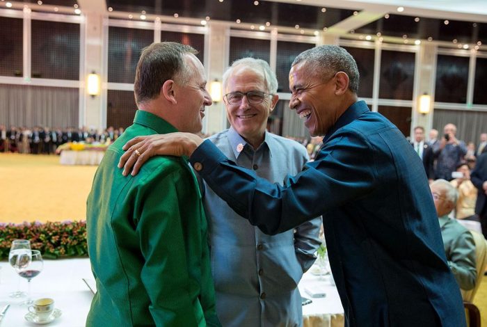 John Key, Malcolm Turnbull, Barack Obama