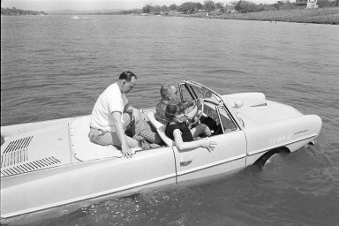 Lyndon Johnson, LBJ, amphibious car