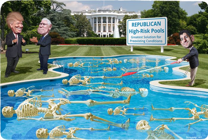 Donald Trump, Mike Pence, Paul Ryan, White House, high-risk pools