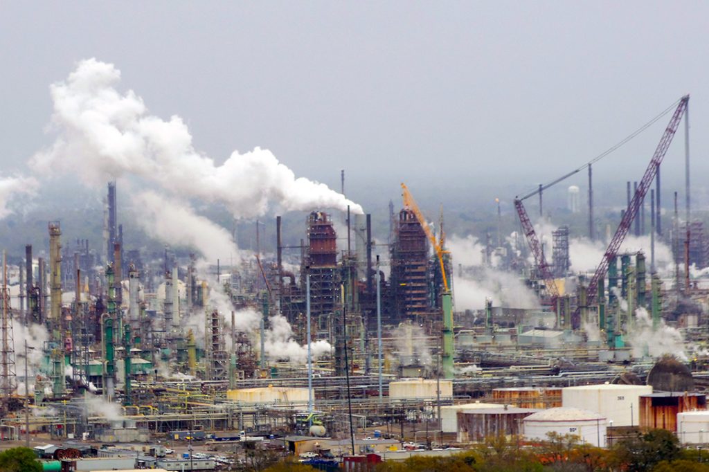 Exxon Mobil oil refinery, Baton Rouge, Louisiana.