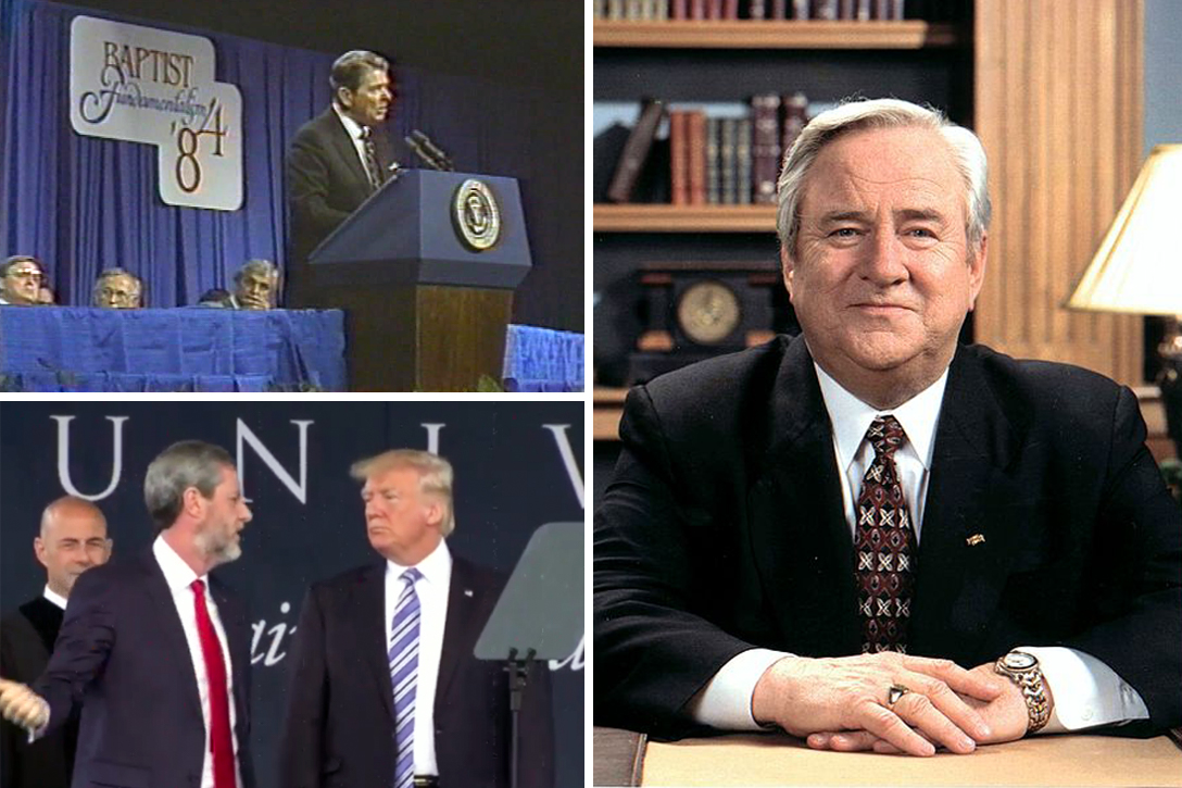 Ronald Reagan, Jerry Falwell, Jerry Falwell Jr, Donald Trump