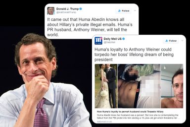 Anthony Weiner, Tweets, Donald Trump