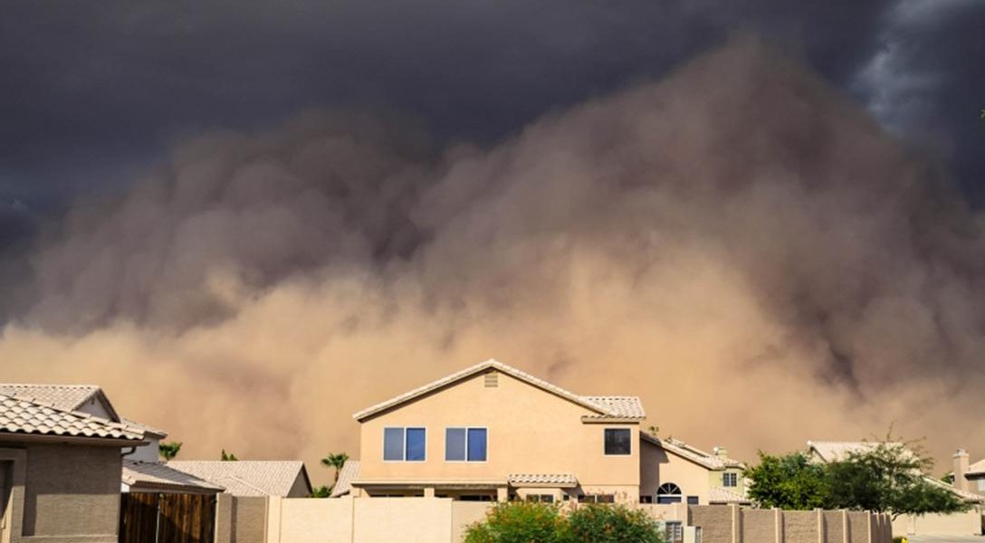 dust storm, Gilbert, Arizona
