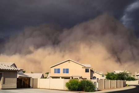 dust storm, Gilbert, Arizona