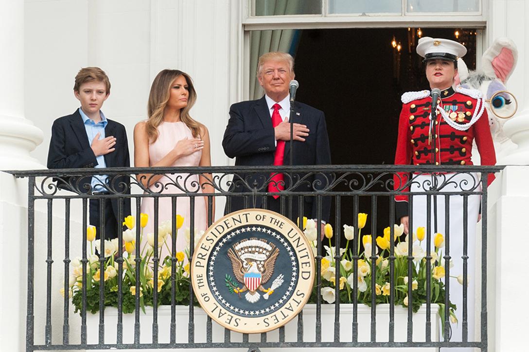Barron, Melania, Donald, Trump