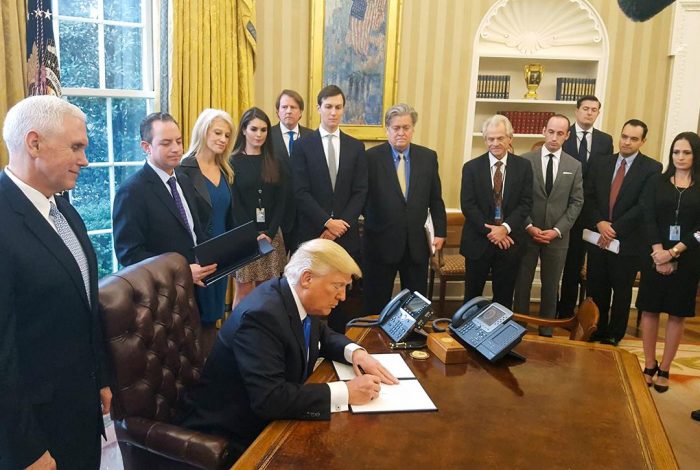 Donald Trump, Mike Pence, White House staff