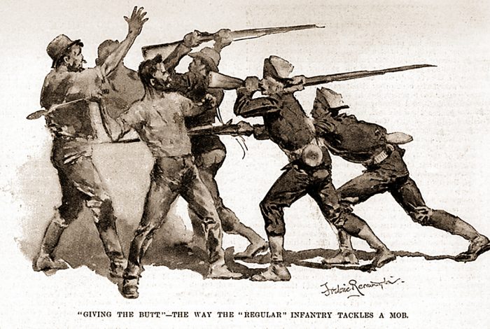 Infantry, strikers, Pullman Strike