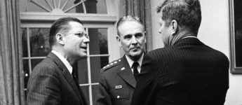 Robert McNamara, Maxwell Taylor, John F. Kennedy