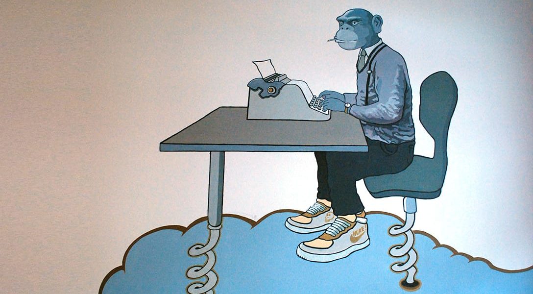 monkey, typewriter