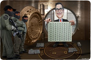 Steven Mnuchin , US Treasury, heist