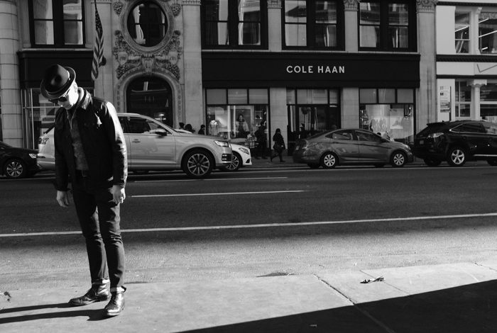 man in black