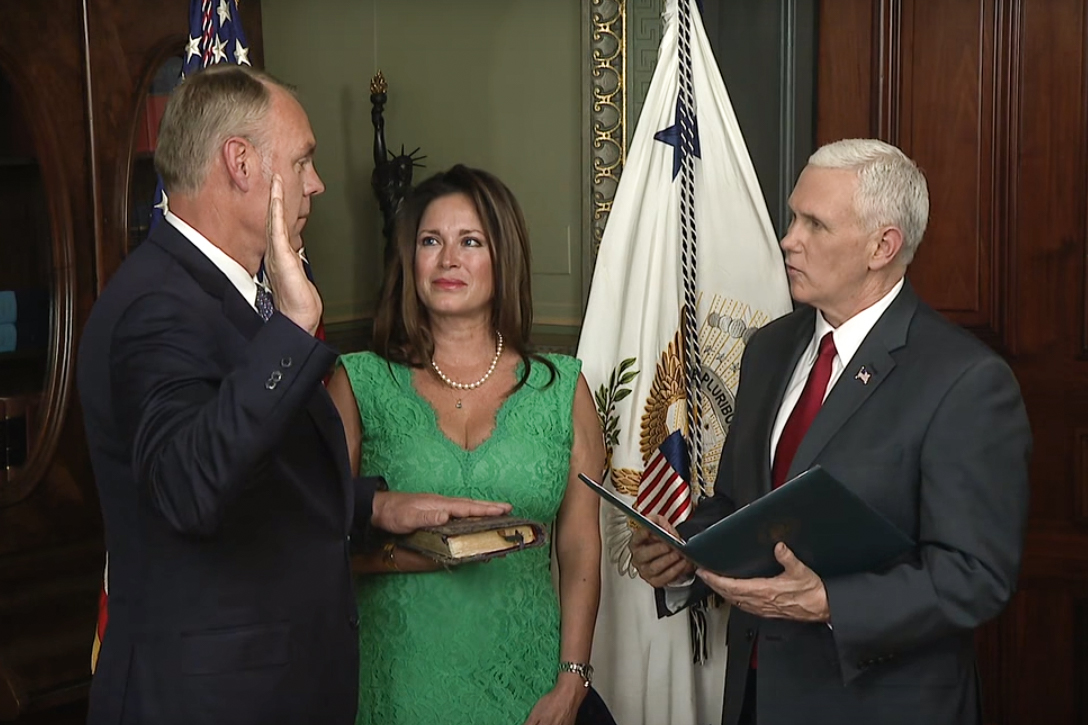 Ryan Zinke, Lola Zinke, Mike Pence