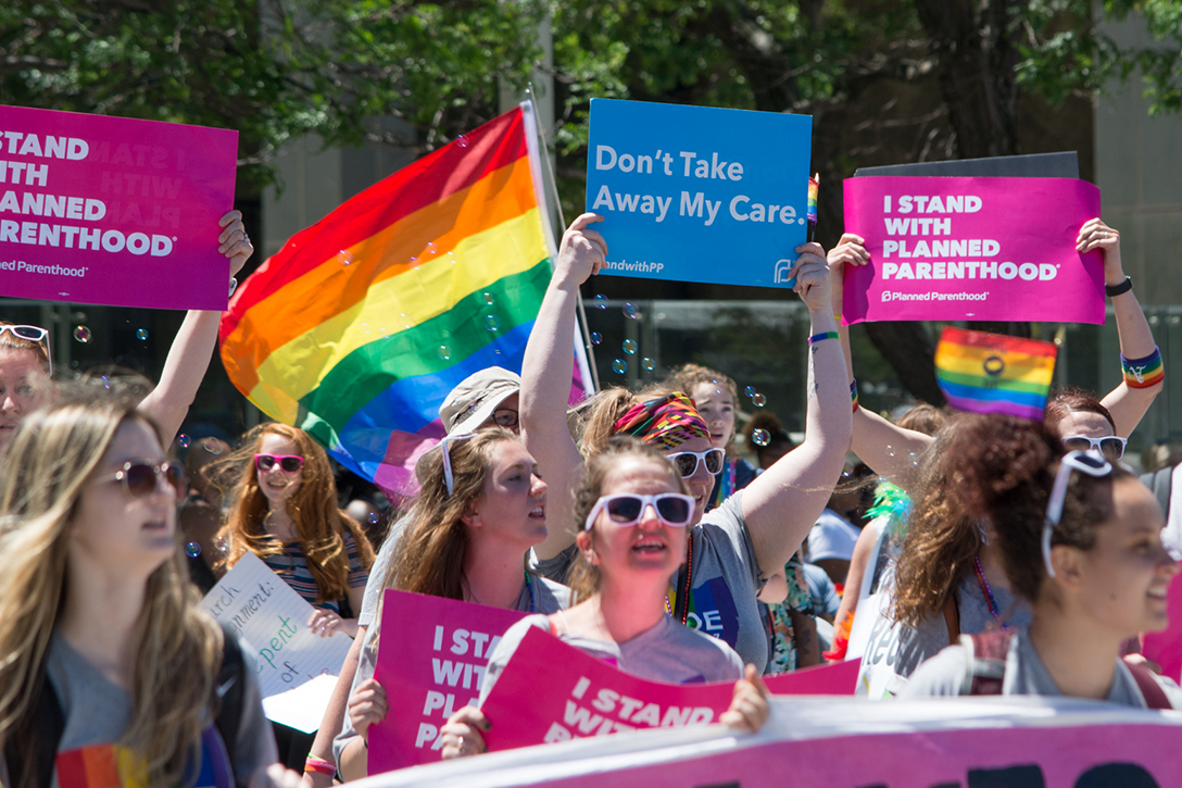 Planned Parenthood supporters