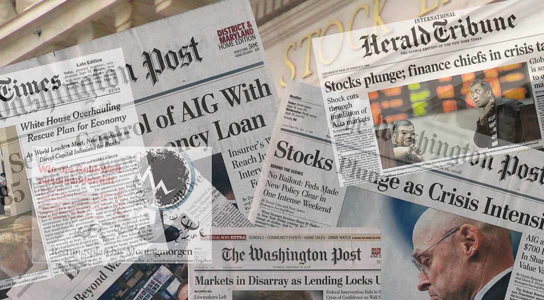 Newspapers, Stock Exchange, 2008, crash
