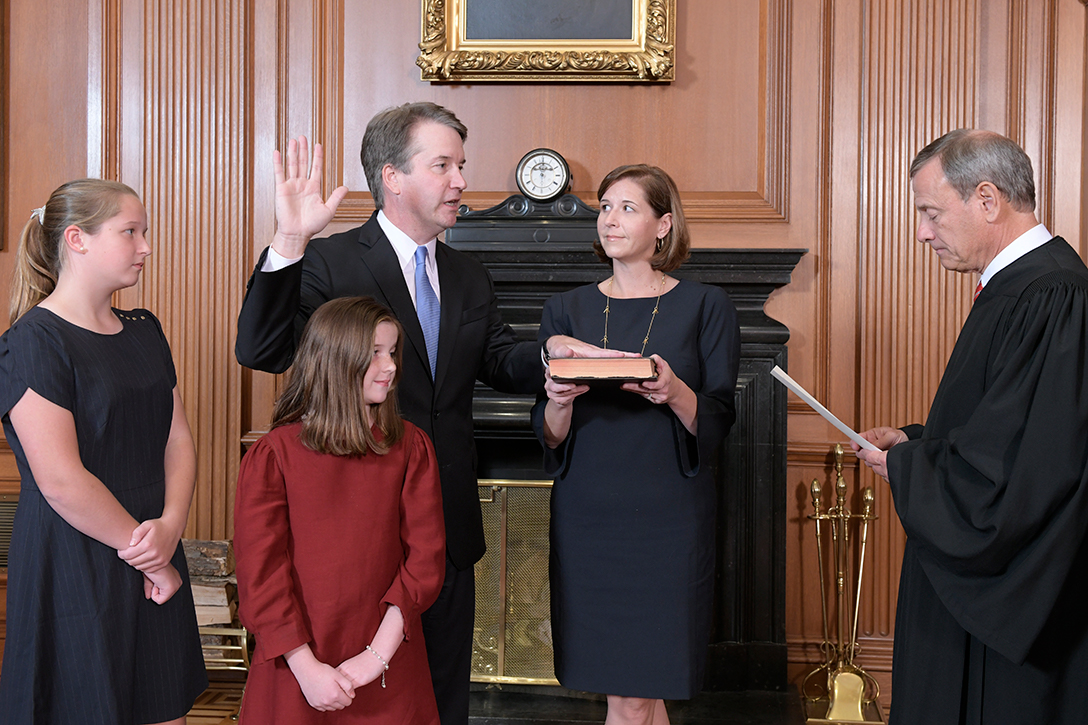 Brett Kavanaugh, family, oath, John Roberts