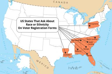 US states, race, ethnicity, voter, registration, forms