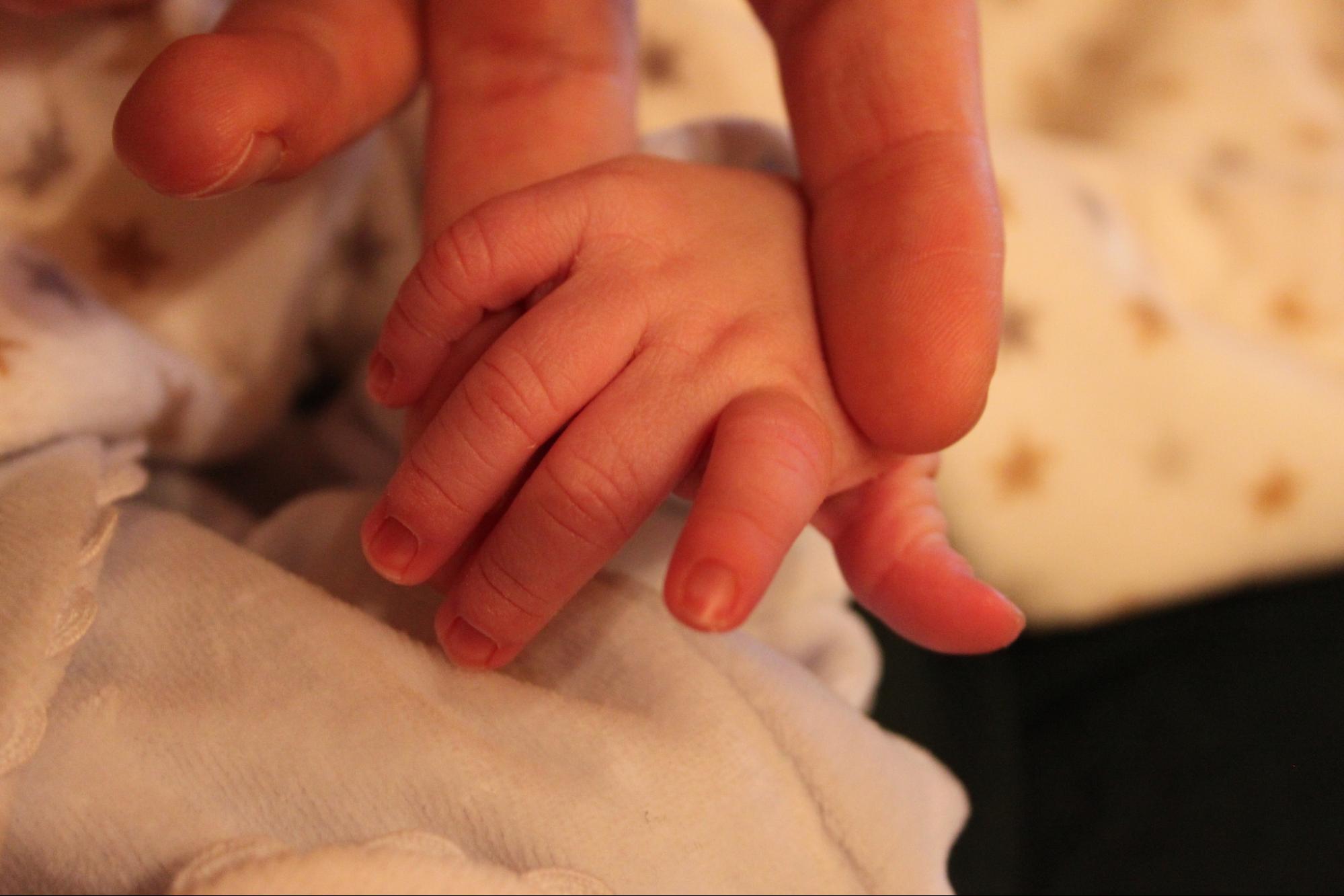 newborn hand