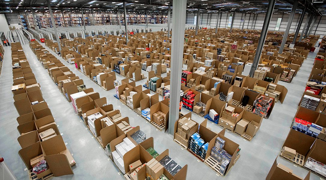 Amazon, boxes, Interior Landscape