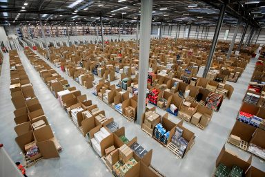 Amazon, boxes, Interior Landscape