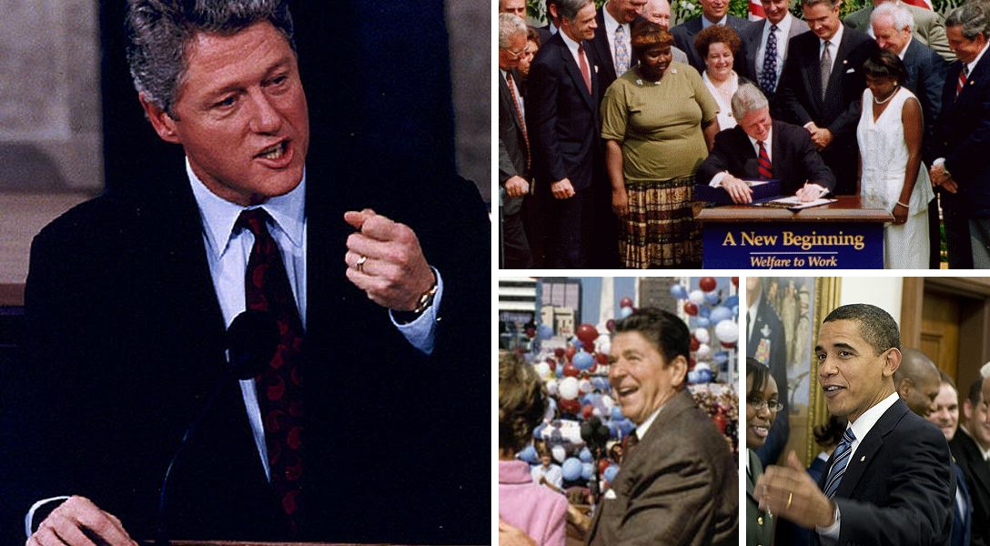Bill Clinton, Ronald Reagan, Barack Obama, Aid to Families with Dependent Children, AFDC