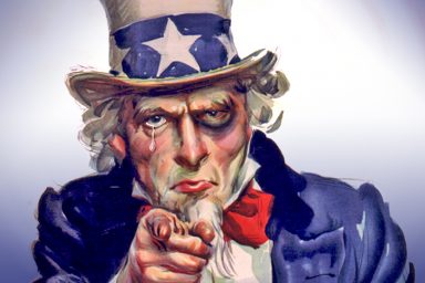 Uncle Sam, black eye