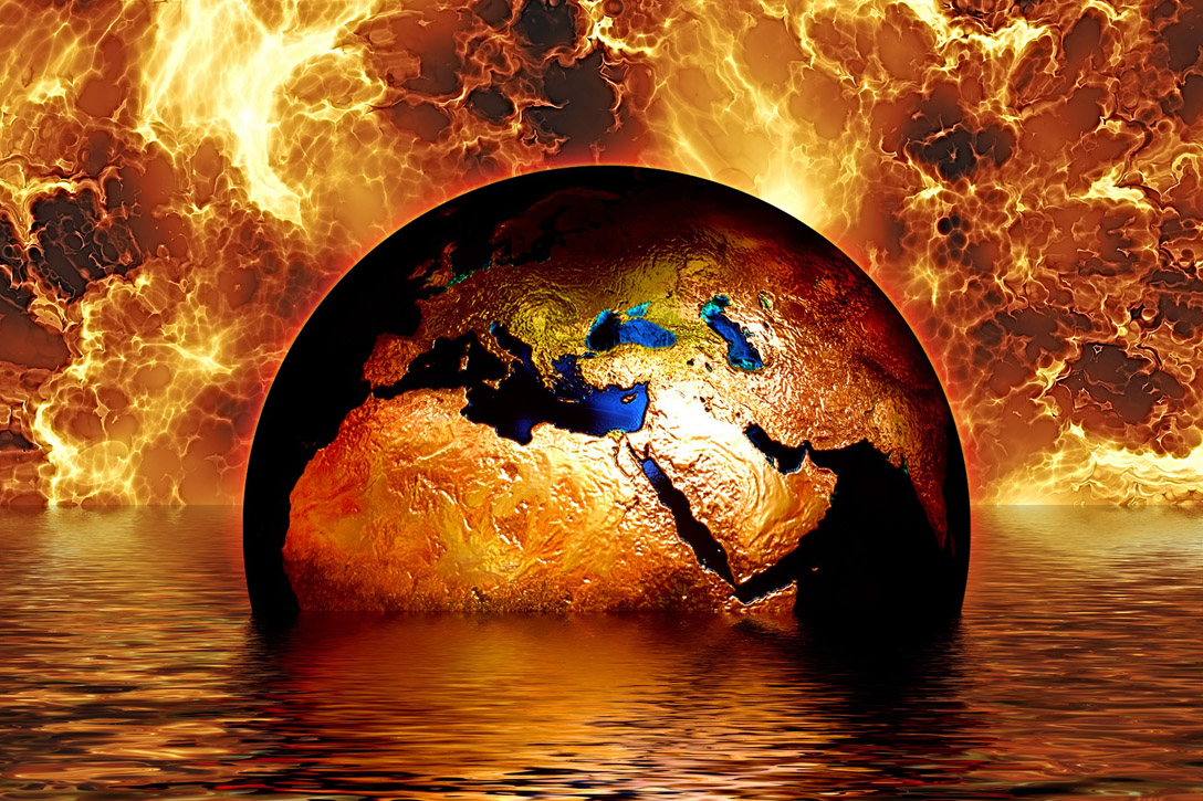 The Earth Melting on Fire