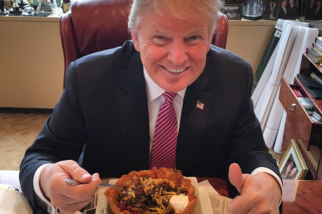 Donald Trump, eating