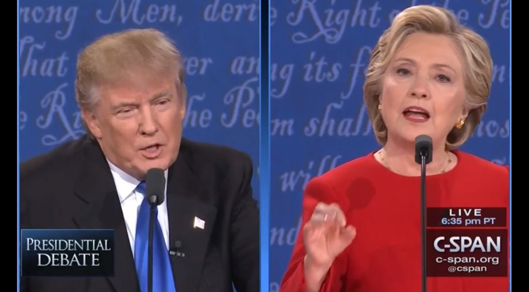 Donald Trump, Hillary Clinton, debate