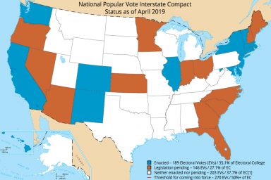 National Popular Vote Interstate Compact, map