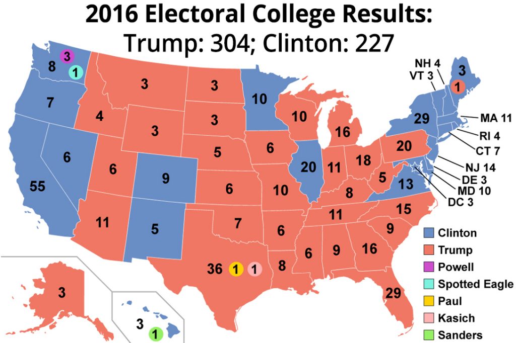 2016 presidential election results map