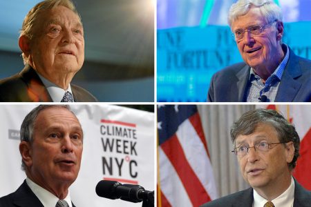 George Soros, Charles Koch, Michael Bloomberg, Bill Gates