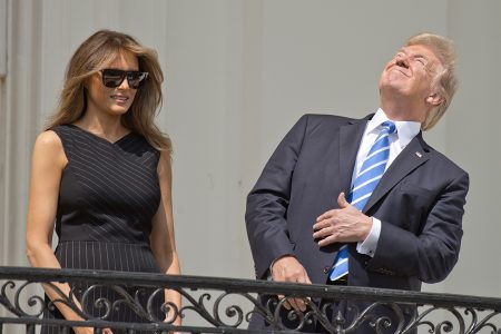 Donald Trump, Melania Trump, eclipse