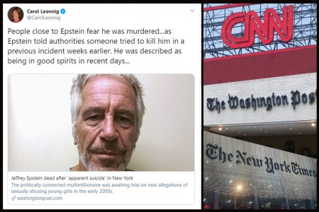 The Washington Post, New York Times, CNN, Jeffrey Epstein