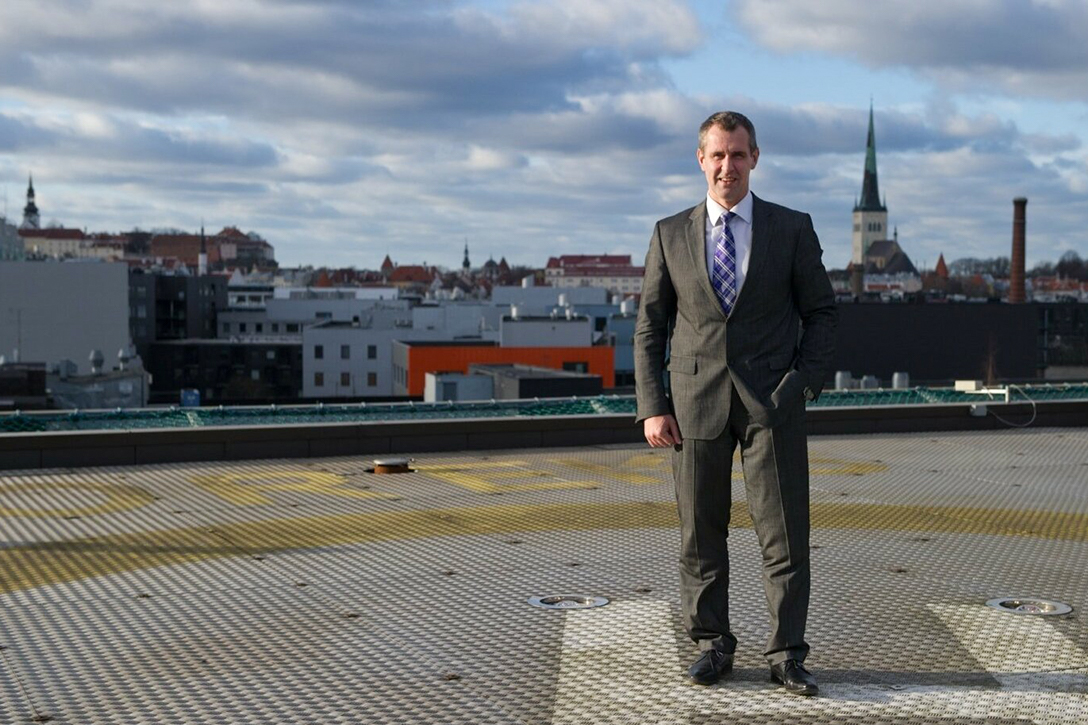 Aivar Rehe, helicopter pad, Danske Bank, Tallinn, Estonia