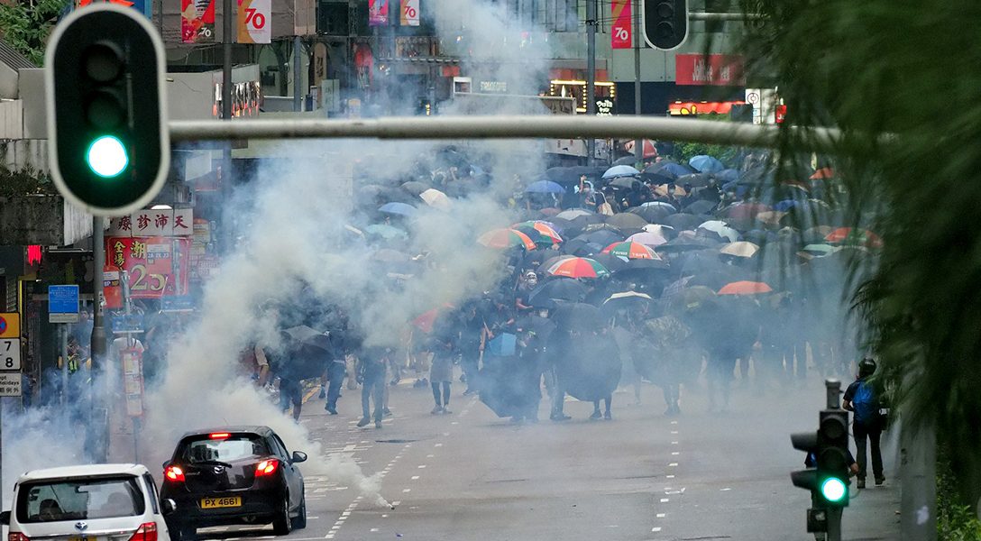 Hong Kong, anti-mask law, protest
