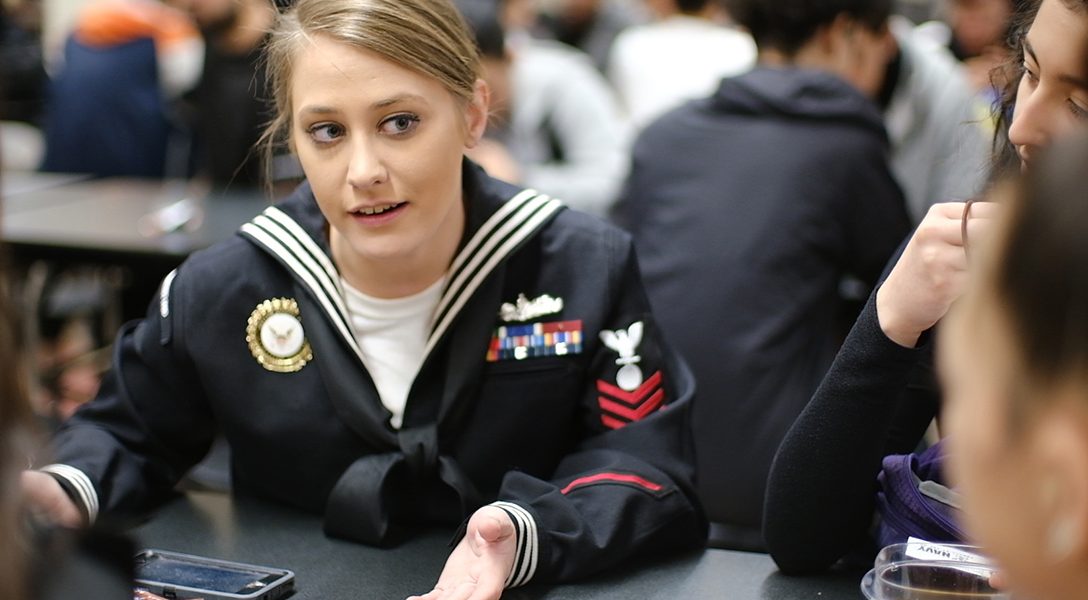 Navy, recruiter, high school