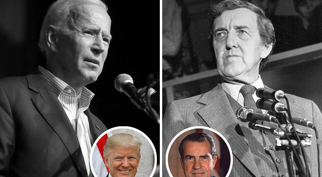 Joe Biden, Edmund Muskie, Donald Trump, Richard Nixon