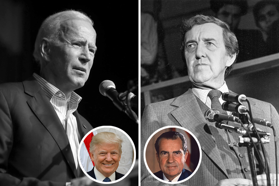 Joe Biden, Edmund Muskie, Donald Trump, Richard Nixon