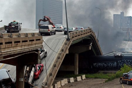 I-35W freeway bridge collapsed