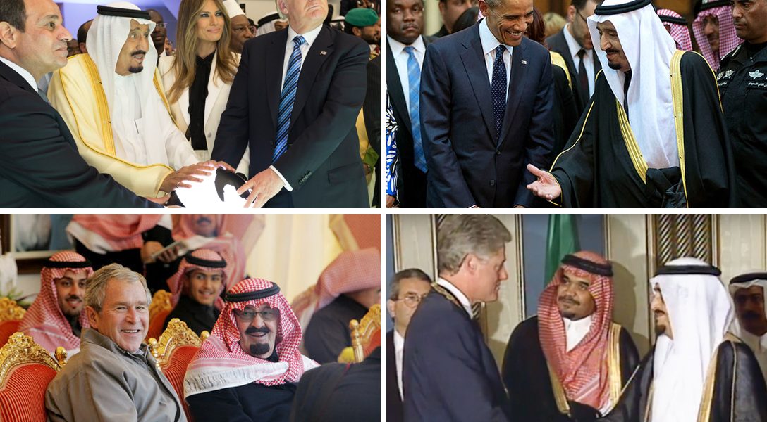 Donald Trump, King Salman, Barack Obama, George W Bush, King Abdullah, Bill Clinton